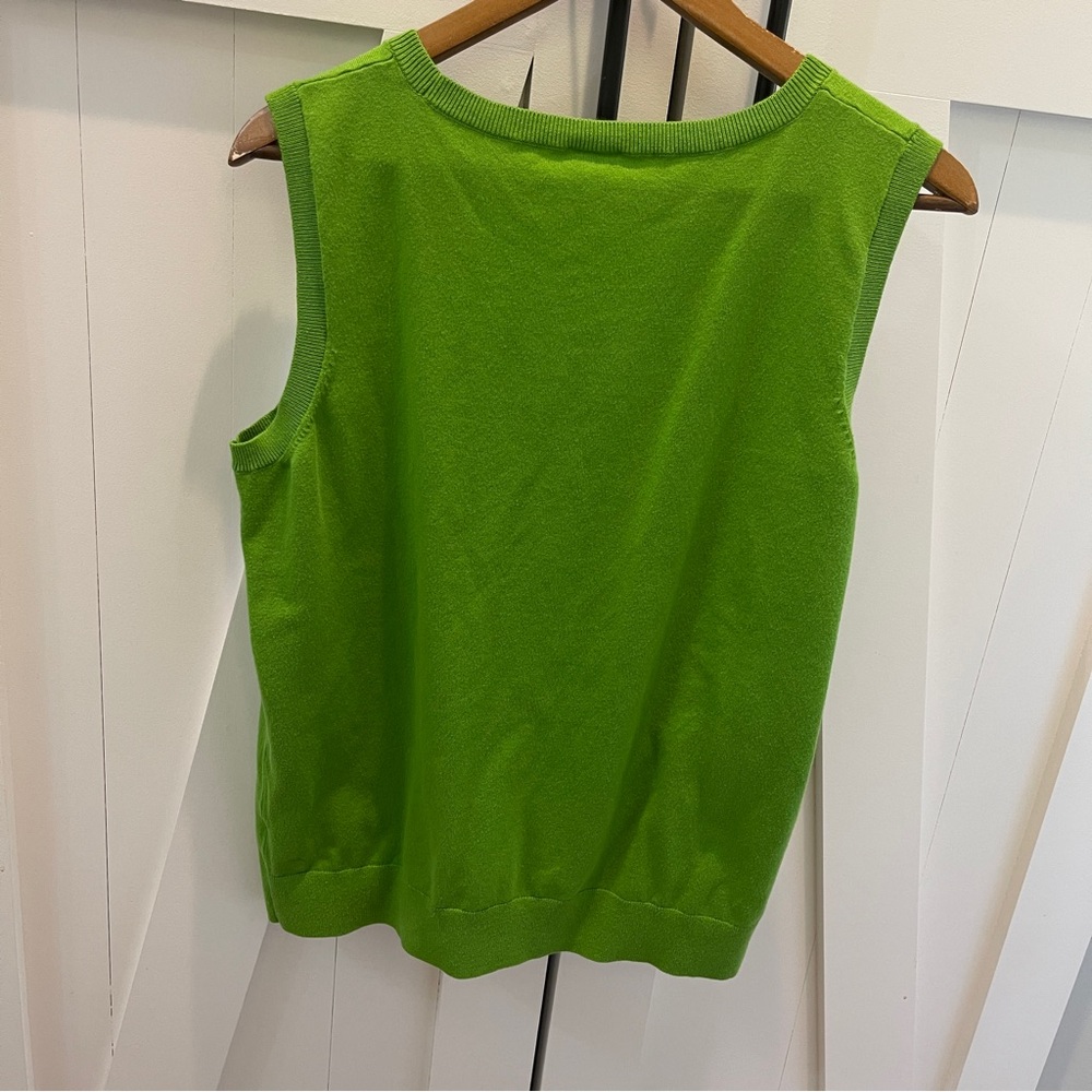 Talbots Kelly Green Sweater Sleeveless Top size 2X - Picture 3 of 4